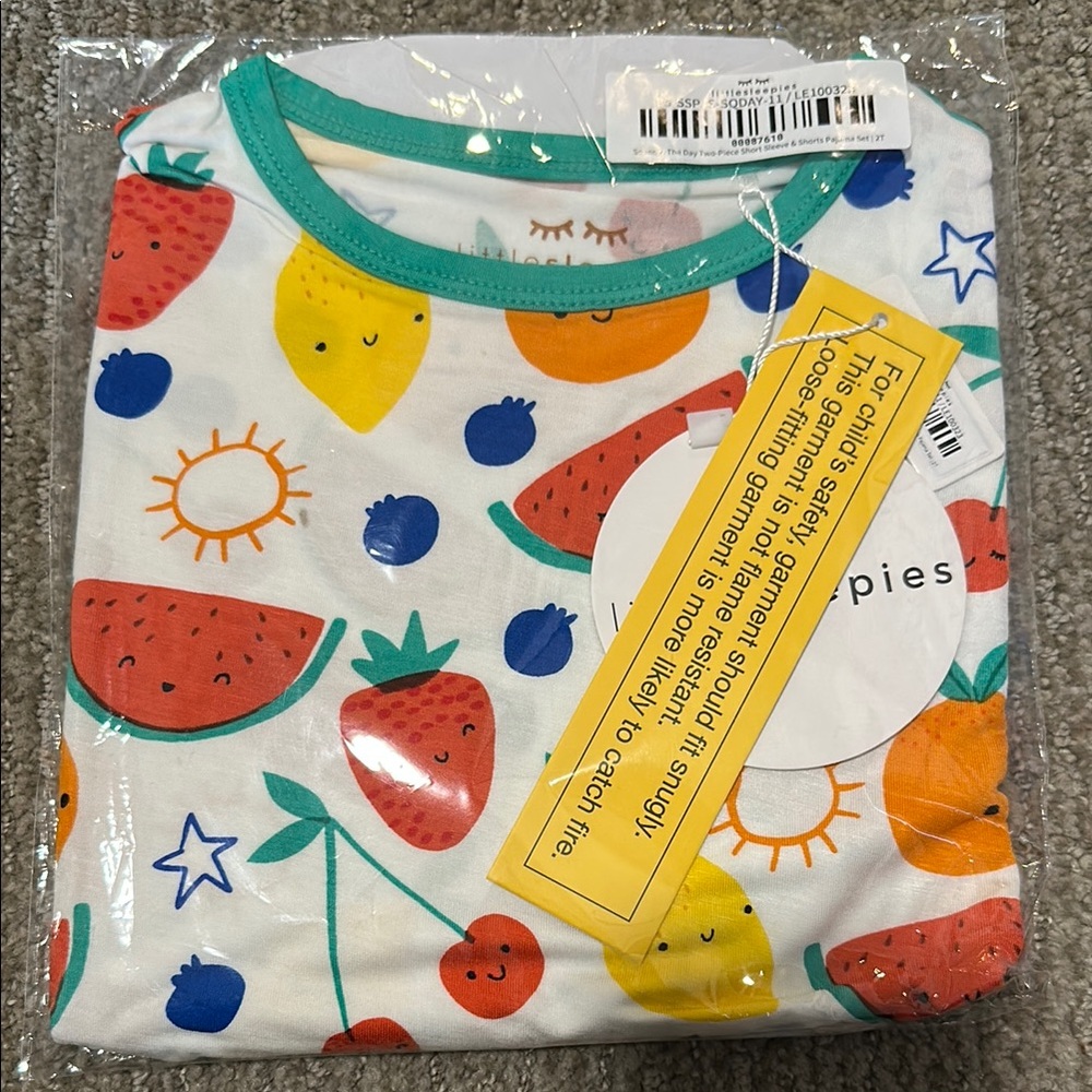 Little Sleepies Squeeze the Day Short Sleeve and Shorts PJ Set 2T